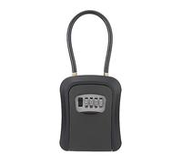 coffre à clés, Coffre-fort à clés portable avec anse amovible, résistant aux intempéries, à code réinitialisable, coffre-fort de sécurité for clés de maison(Black)