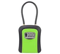 coffre à clés, Coffre-fort à clés portable avec anse amovible, résistant aux intempéries, à code réinitialisable, coffre-fort de sécurité for clés de maison(Grün)