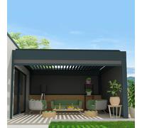Coffre À Coulisses Pour Pergola Spinelle 3,50x2,50 M (Motorisé À Télécommande - Gris Anthracite - Gris Graphite) Gris