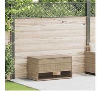 Coffre à coussins d'extérieur - VIDAXL - 100x55x55,5 cm - Beige - Résine tressée - Structure acier
