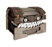 Coffre à dés, boîte de rangement décorative pour dés - Boîte à dés en bois grand espace pour les amateurs de jeux de table familiaux, Imite, Refer to description, Unisexe
