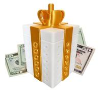 Coffre à Énigme Argent Boîte de Rangement Carte 3D Assemblage Puzzle | Accessoire Farce Réutilisable Coffret Cache-Cash Homme, Femme, Enfant, Adulte, , Anniversaire, Noël