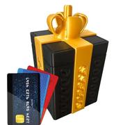 Coffre à Énigme Argent Rangement Carte Postale Impression 3D Réutilisable | Accessoire Farce Puzzle pour Cadeau Homme, Femme, Enfant, Adulte, , Anniversaire, Noël