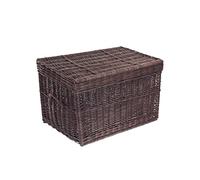 Coffre à Jouet en osier gris, Grand panier, Corbeille Malle de rangement