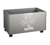 Coffre à jouets à roulettes Gris - Atmosphera For Kids