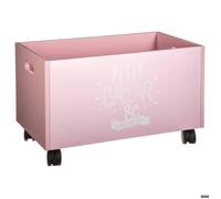 Atmosphera Coffre à jouets Box Storage Clair Enfants à roulettes Rose