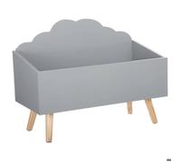 Coffre à jouets - Atmosphera créateur d'intérieur - Nuage - Gris - MDF - 58x28x45 cm