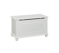 Coffre à Jouets Bois Massif Vernis Blanc - KALISHA -