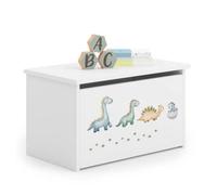 Coffre à jouets Diane Dino - 1001JOUETS - Beige - Panneau bois stratifié - Dès 2 ans