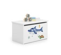 Coffre à jouets Diane requin - 1001JOUETS - Bleu - Panneau bois stratifié - Dès 2 ans