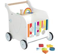 small foot® Chariot de marche enfant boîte à jouets éléphant bois