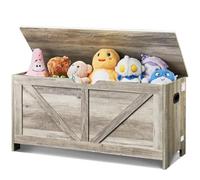 VEVOR Coffre à Jouets Boîte de Rangement pour Enfants en Bois 99x39,5x48 cm