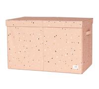 Coffre à jouets en tissu recyclé Terrazzo argile