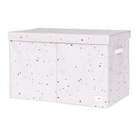 Coffre à jouets en tissu recyclé Terrazzo gris clair