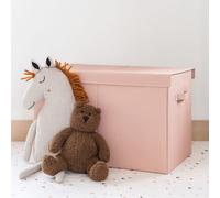 Coffre à jouets en tissu recyclé Uni argile