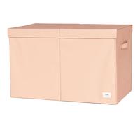 Coffre à jouets en tissu recyclé uni argile