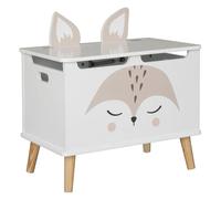 Coffre à Jouets Enfant "Renard" 54cm Blanc