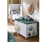 VERTBAUDET Coffre à jouets Jungle Paradise BLANC/VERT TU