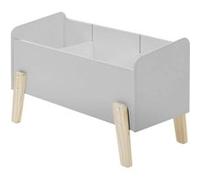 Coffre à jouets laqué gris et pieds bois clair Kiddy Gris G