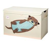 3 Sprouts - Boite de Rangement Jouet Enfant - Coffre à Jouets Bébé et Enfant - Bac de Rangement Pratique et Coloré - Loutre