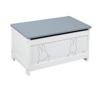 Coffre À Jouets Miffy® Pour Enfant - Meuble De Rangement En Bois 2 En 1 - Blanc / Motif Lapin Gris - Roba Blanc