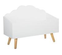 Coffre à jouets nuage blanc en bois Blanc G