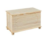 Coffre à jouets pin massif clair Karal