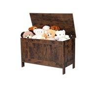 VEVOR Banc de rangement pour enfants, 754 x 389 x 480 mm, coffre à jouets en bois, avec charnière de sécurité, grande boîte de rangement pour tout-petits, pour salle de jeux, salon ou entrée, marron