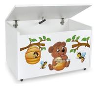 Coffre à jouets sur roulettes 'Ours et Abeilles'