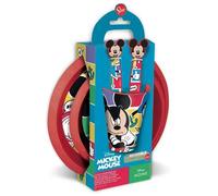 Coffre A Jouets Tataway Ensemble De 5 Pièces Pour Bébé En Plastique Rouge Et Bleu Disney, Assiettes Mickey Mouse, Couverts En Verre Multicolore