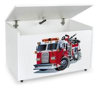 Coffre à jouets XXL sur roulettes 'Camion de Pompiers'
