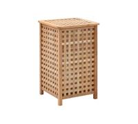 Bois de Noyer Massif Coffre à Linge 39x39x65 cm Panier Blanchisserie vidaXL