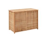 Bois de Noyer Massif Coffre à Linge 39x39x65 cm Panier Blanchisserie vidaXL
