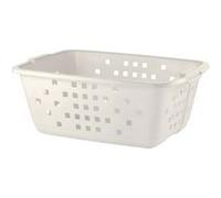 EDA Corbeille à linge en plastique classique – 45 L – Blanc