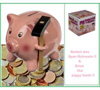 Coffre À Monnaie Bébé Chanceux En Forme De Cochon Avec Marteau - Environ 12x10cm