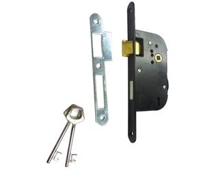 Coffre à mortaiser 4 gorges Clé L Noir JPM axe 50 - avec gâche - 000210-02-11