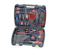 kwb Mallette à outils en plastique dur robuste, y compris un set d'outils de 65 pièces de haute qualité, constituant l'équipement de base parfait pour le ménage, l'atelier ou l'utilisation mobile