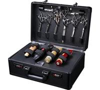 Coffre à outils coiffeur salon de coiffure valise de transport styliste sac de transport valise de rangement tondeuse à cheveux Clippers Tool Organizer Noir