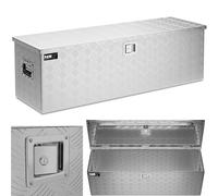 Coffre à outils de transport verrouillable en aluminium, 150 L, 124 x 38,5 x 38,