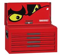 Coffre à outils rouge 4 tiroirs - 26 - avec 137 outils Teng Tools TKT26R137T