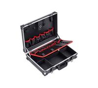Meister Mallette à outils 9095070 – vide 460×320×140 mm, 15 poches, aluminium, charge max 15 kg