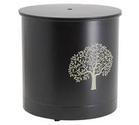 Coffre à pellets en métal noir Arbre - AUBRY GASPARD - Facile à déplacer - Meuble de jardin