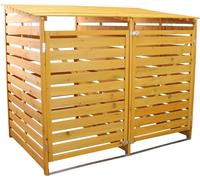 Coffre à poubelles Habillage de poubelle double Coffre à poubelles Couverture de poubelle en bois
