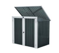 Coffre à poubelles HOME DELUXE 'BASURA' Dimensions 158 x 101 x 134 cm, Surface de l'espace 1,3 m² - pour 2X 240 L poubelles