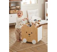VERTBAUDET Coffre à roulettes Ourson bois TU