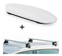 Coffre à skis MAA460W blanc + porte-skis en aluminium VDPCRV107A compatible avec Mini Clubman 5 portes à partir de 2016