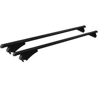 Coffre à skis noir VDP JUXT 400 lit + porte-bagages en aluminium compatible avec BMW X4 (F26) 14-18