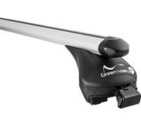 Coffre à skis noir VDP JUXT400 lit + porte-bagages en aluminium compatible avec Nissan Qashqai de 2014 à 2015