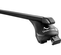 Coffre à skis noir VDP JUXT600 lit + porte-rails compatible avec Ford S-Max à partir de 2015 jusqu'à la pose en applique