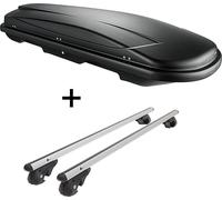 Coffre à skis VDPJUXT600 600Ltr verrouillable + porte-bagages en aluminium VDP004L compatible avec la BMW Série 5 Touring Combi E39 97-04